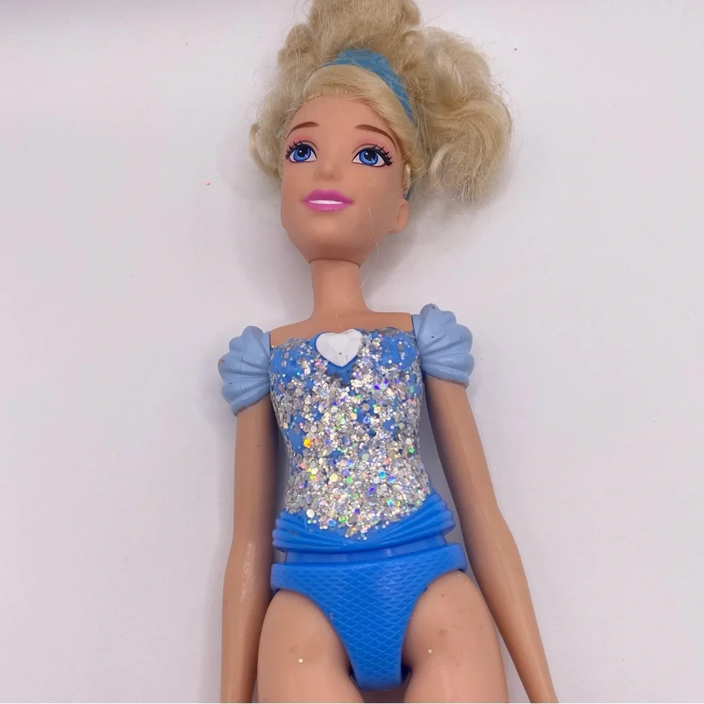 Hasbro Disney Royal Shimmer‎ Blue Princess Cinderella Doll with Blonde Hair Used